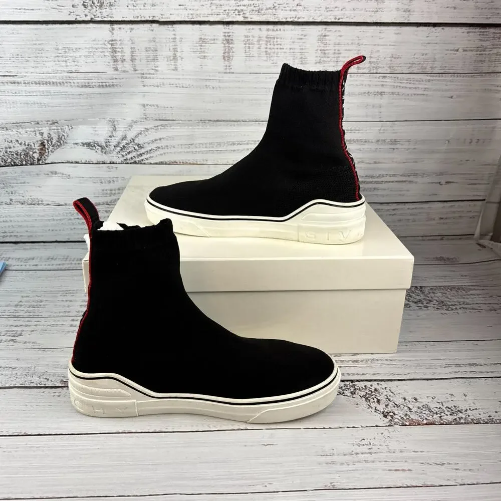 Givenchy George V Mid Sock Mens EU 40 US 7 Sneaker Black White